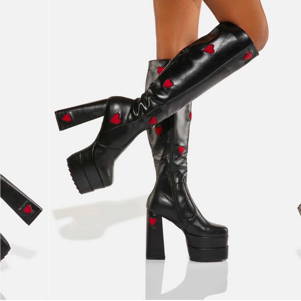 Dolls kill knee high boots